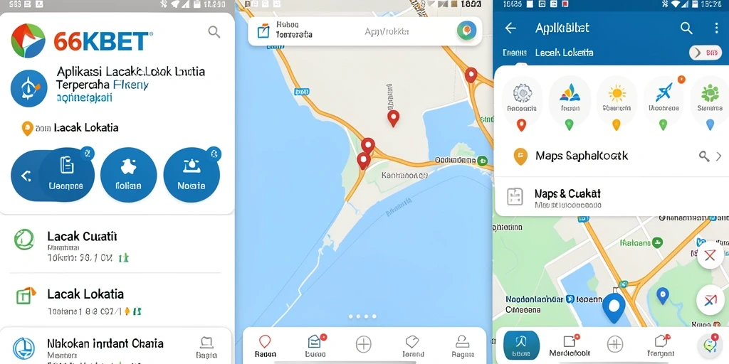 Antarmuka intuitif aplikasi Lacak Lokasi 66KBET.