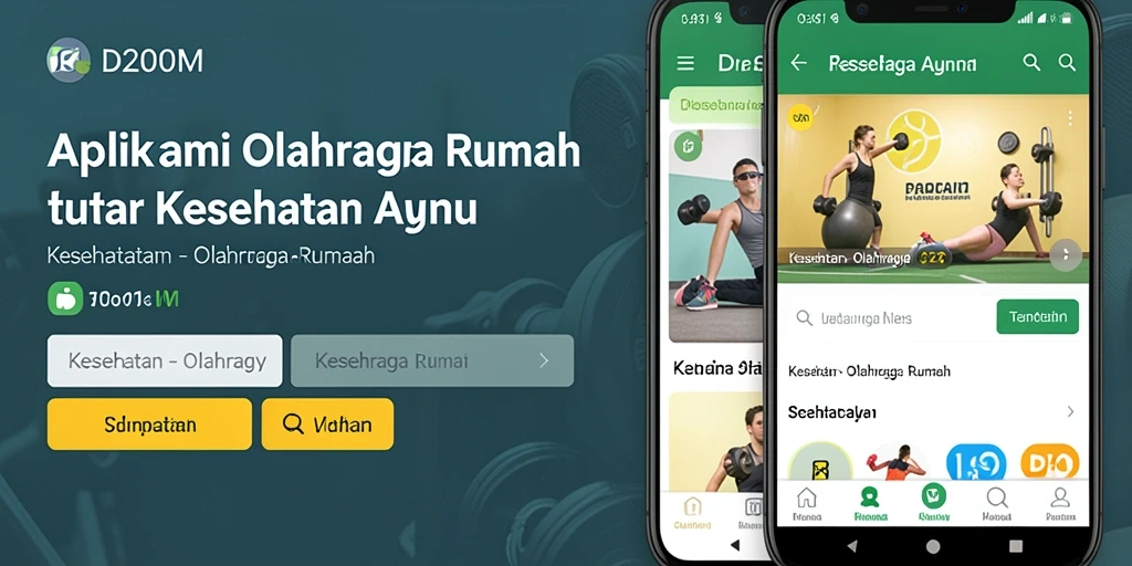 Antarmuka D200M yang menarik dan mudah digunakan untuk latihan di rumah.