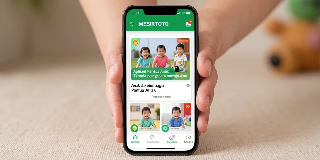 Tampilan antarmuka aplikasi MESIRTOTO untuk pemantauan anak.