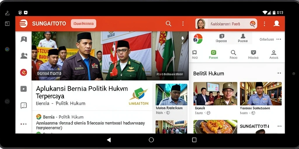 Antarmuka pengguna SUNGAITOTO yang ramah dan informatif.