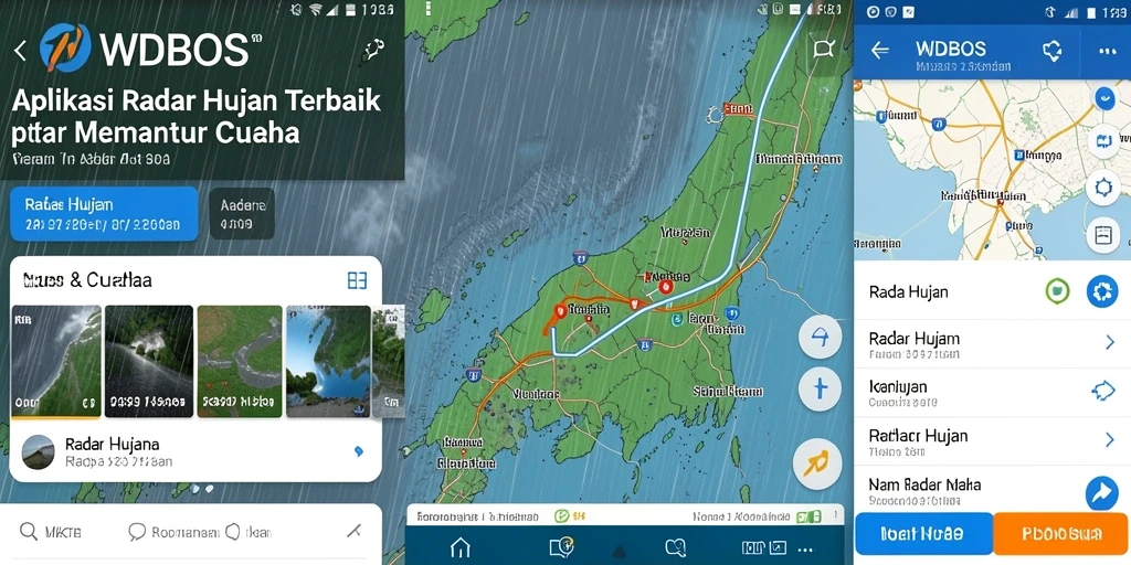Antarmuka WDBOS menunjukkan radar hujan secara real-time.